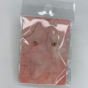 Ruby and diamond flower earrings